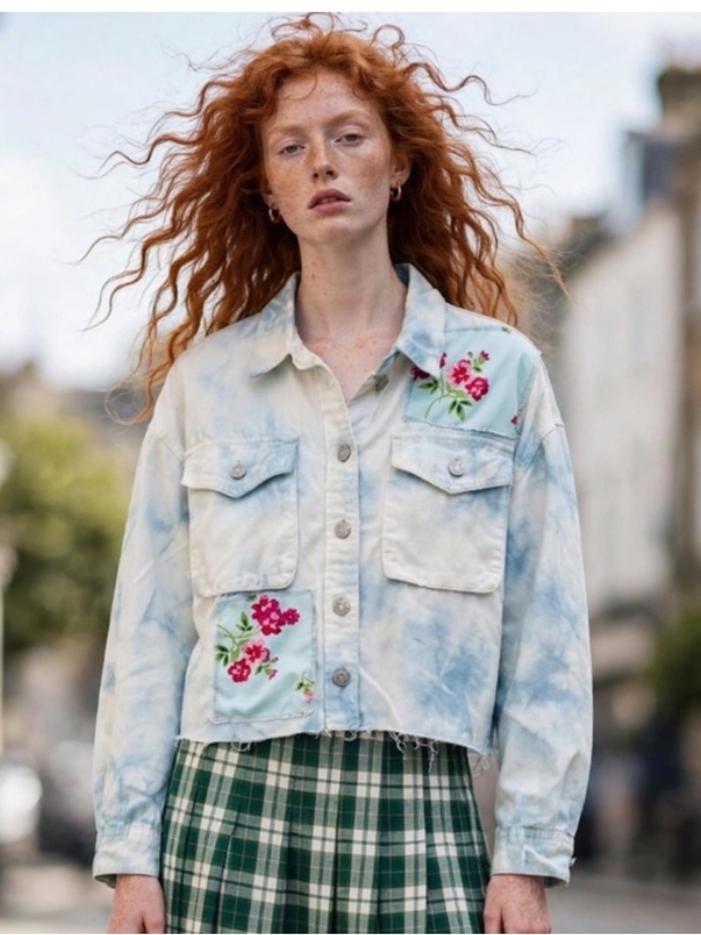 Kensie patchwork cotton jacket
